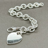 Estate Tiffany & Co. SS Heart Tag Bracelet - Walter Bauman Jewelers