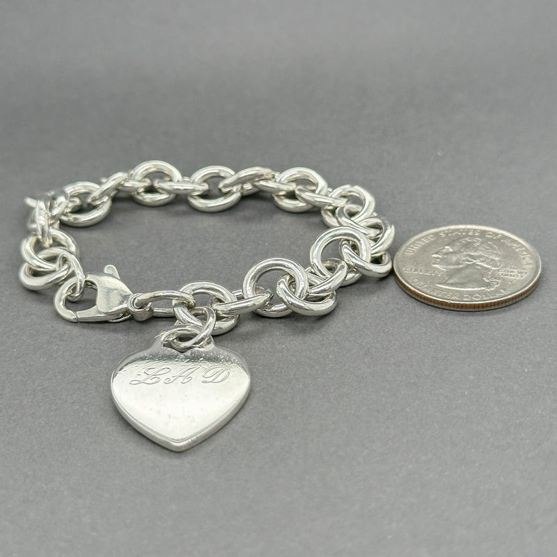 Estate Tiffany & Co. SS Heart Tag Bracelet - Walter Bauman Jewelers