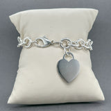 Estate Tiffany & Co. SS Heart Tag Charm Bracelet - Walter Bauman Jewelers