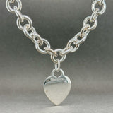 Estate Tiffany & Co. SS Heart Tag Necklace - Walter Bauman Jewelers