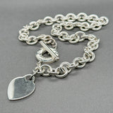 Estate Tiffany & Co. SS Heart Tag Toggle Necklace - Walter Bauman Jewelers