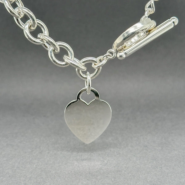 Estate Tiffany & Co. SS Heart Tag Toggle Necklace - Walter Bauman Jewelers