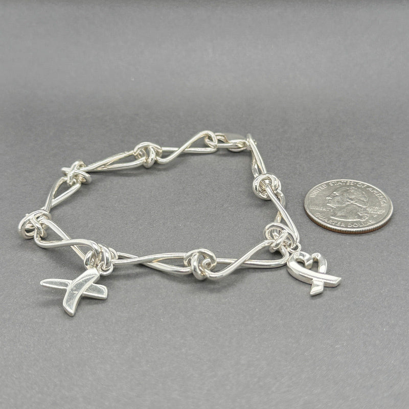 Estate Tiffany & Co. SS Infinity Link Charm Bracelet - Walter Bauman Jewelers