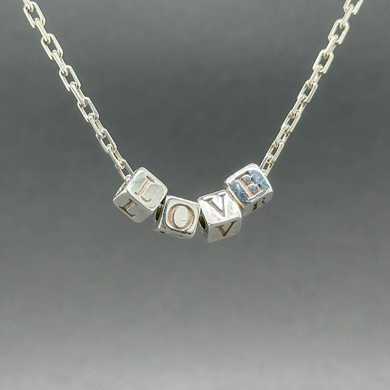 Estate Tiffany & Co. SS Love Cube Paperclip Necklace - Walter Bauman Jewelers