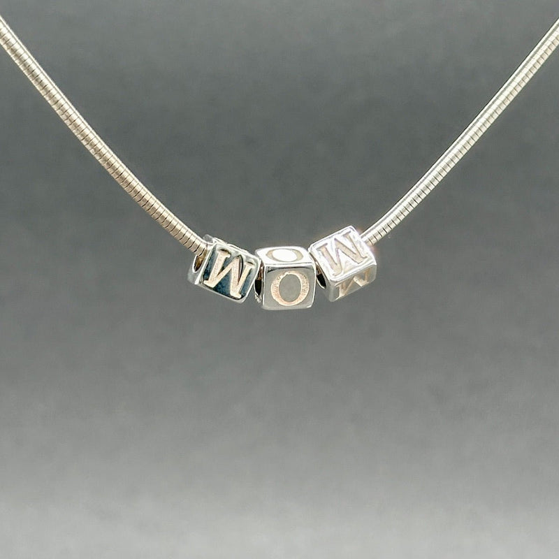 Estate Tiffany & Co. SS Mom Cube Bead Necklace - Walter Bauman Jewelers