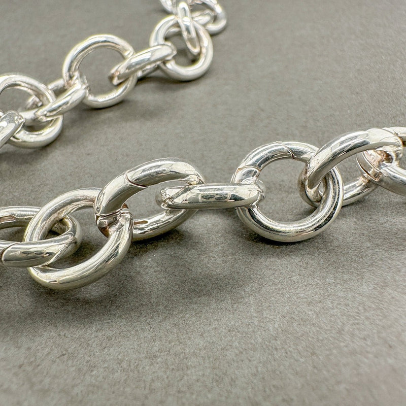 Estate Tiffany & Co. SS Oval Clasping Link Bracelet - Walter Bauman Jewelers