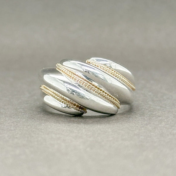Estate Tiffany & Co SS Two Tone Shrimp Ring - Walter Bauman Jewelers