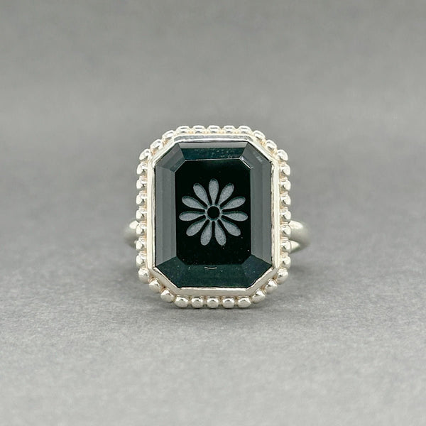 Estate Tiffany & Co. Ziegfeld SS Onyx Daisy Ring - Walter Bauman Jewelers