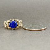 Estate Victorian 10K R Gold 1.90ct Lapis Lazuli Ring - Walter Bauman Jewelers