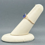 Estate Victorian 10K R Gold Blue Glass Ring - Walter Bauman Jewelers