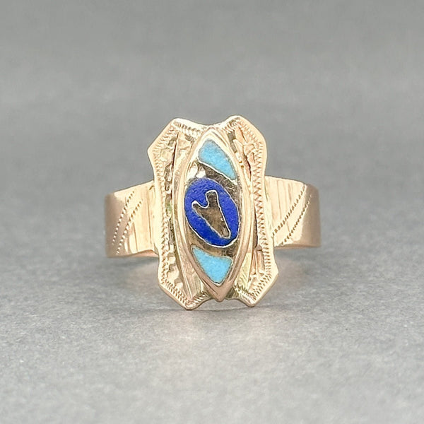 Estate Victorian 10K R Gold Enamel Ring - Walter Bauman Jewelers