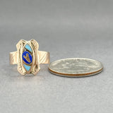 Estate Victorian 10K R Gold Enamel Ring - Walter Bauman Jewelers