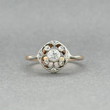 Estate Victorian 12K R Gold 0.25ctw I - J/SI1 - 2 Diamond Ring - Walter Bauman Jewelers