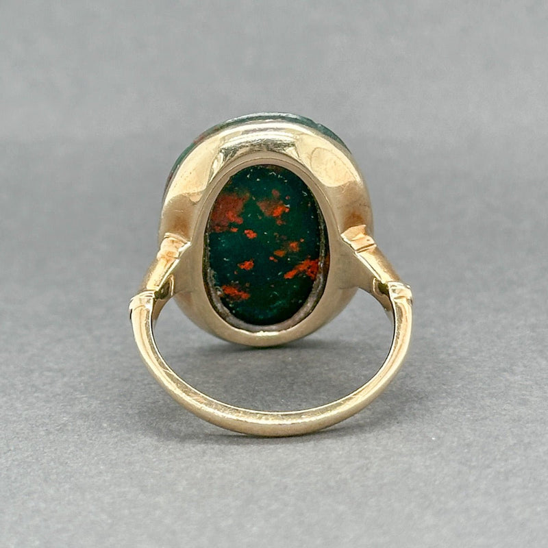 Estate Victorian 14K R Gold 7.16ct Bloodstone Intaglio Ring - Walter Bauman Jewelers