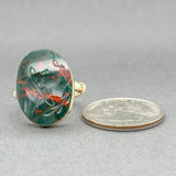 Estate Victorian 14K R Gold 7.16ct Bloodstone Intaglio Ring - Walter Bauman Jewelers