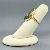 Estate Victorian 14K R Gold 7.16ct Bloodstone Intaglio Ring - Walter Bauman Jewelers