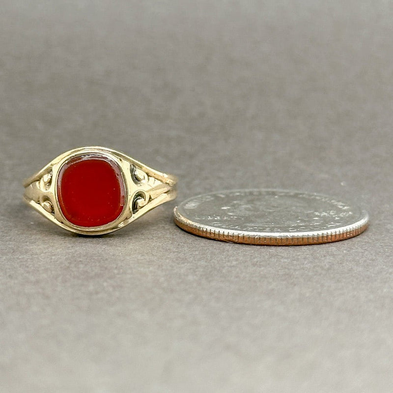 Estate Victorian 14K Y Gold 1.74ct Carnelian Ring - Walter Bauman Jewelers