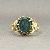 Estate Victorian 17K Y Gold 1.75ct Bloodstone Ring - Walter Bauman Jewelers