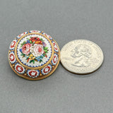 Estate Victorian 18K Y Gold Floral Micro Mosaic Brooch - Walter Bauman Jewelers