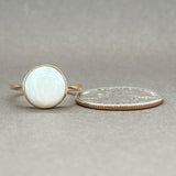 Estate Victorian 9K Y Gold 2.52ct White Opal Ring - Walter Bauman Jewelers