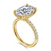 14K Y Gold 0.44ctw G-H/SI2 Hidden Halo Oval Diamond Mounting