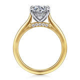 14K Y Gold 0.12ctw G-H/SI1 Diamond Mounting