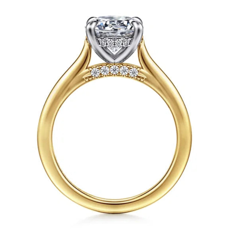 14K Y Gold 0.12ctw G-H/SI1 Diamond Mounting