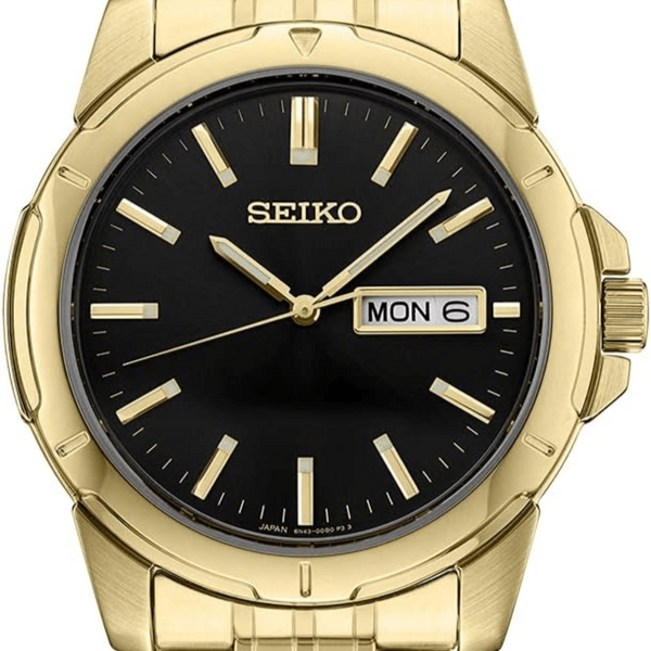 Men s Gold Tone Seiko Watch SUR358 Walter Bauman Jewelers