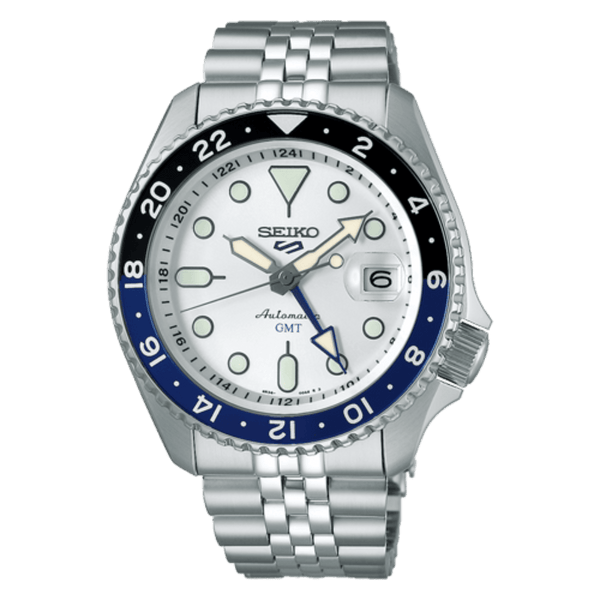 Men's Seiko Watch GMT Silver Dial SSK033 - Walter Bauman Jewelers