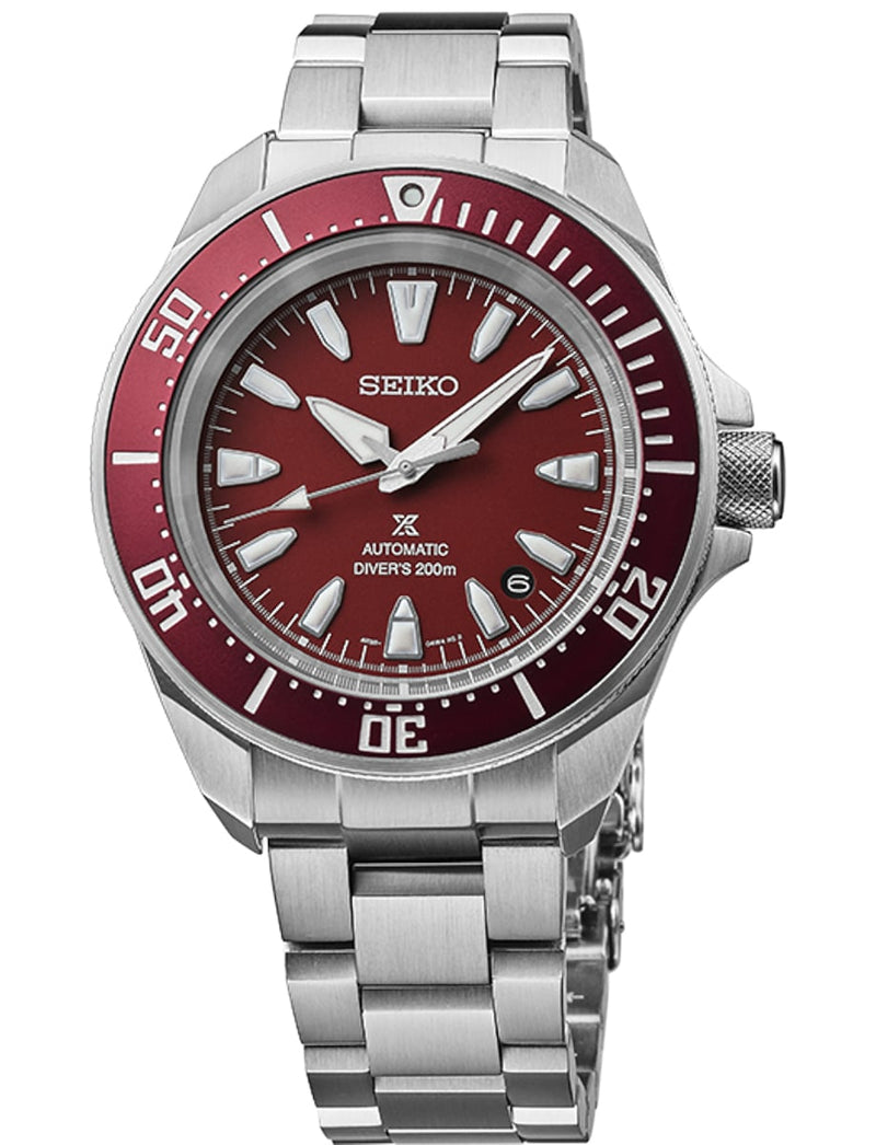 Men's Seiko Watch Red Dial SRPL11 - Walter Bauman Jewelers