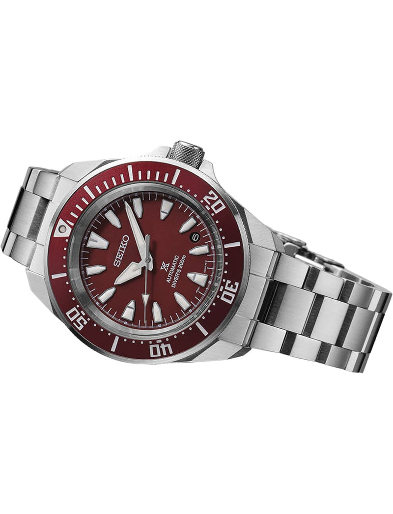 Men's Seiko Watch Red Dial SRPL11 - Walter Bauman Jewelers