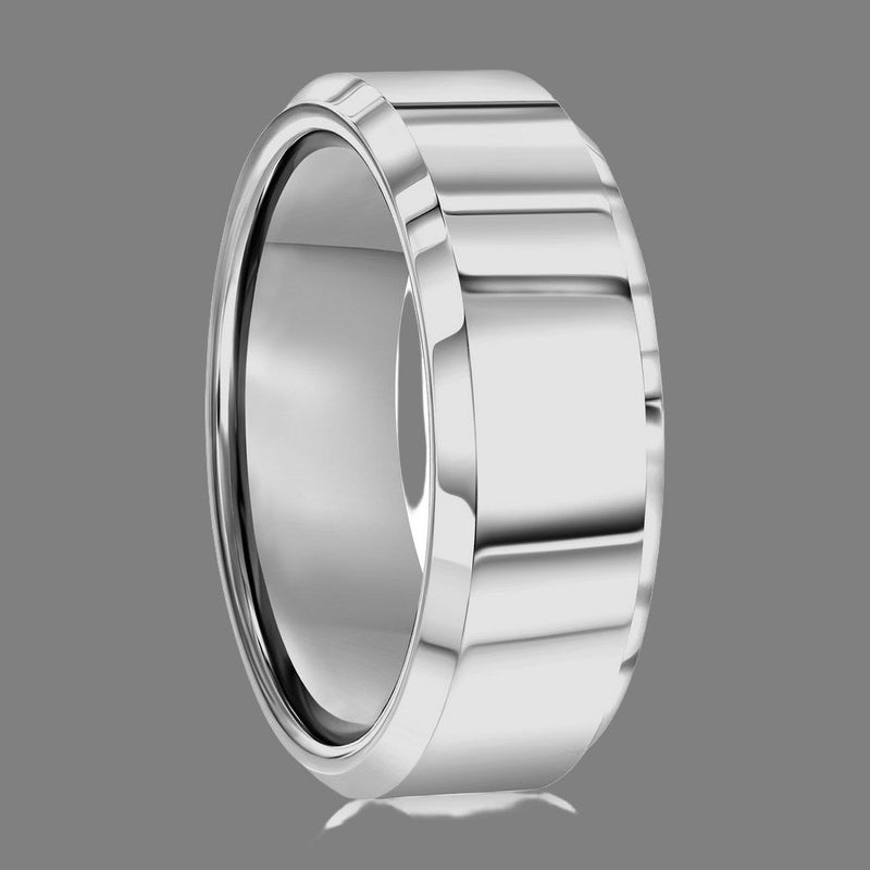 Polished 8mm Tungsten Ring - Walter Bauman Jewelers