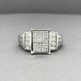 Estate 14K W Gold 1.48ctw G-I/SI1-2 Diamond Cocktail Ring