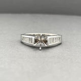 Estate 14K W Gold 0.50ctw G-H/SI1 Diamond Eng. Ring Semi-Mount