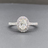 Domaine 14K W Or 1,05ctw GH/VS1-SI2 Diamant Eng. Bague GIA #2236826066