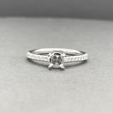 Estate 14K W Gold 0.18ctw H/SI1 Diamond Eng. Ring Semi-Mount