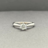 Estate 14K W Gold 0.61ct J/VS1 Diamond Eng. Ring