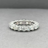 Estate 14K W Gold 3.50ctw I-J/I1-2 Diamond Eternity Ring