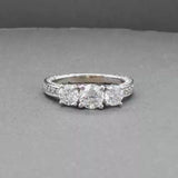 Estate 14K W Gold 1.47ctw H-J/I1-2 Diamond Eng. Ring