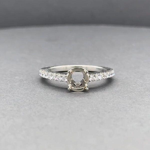 Estate 14K W Gold 0.32ctw G-H/SI2 Diamond Mounting