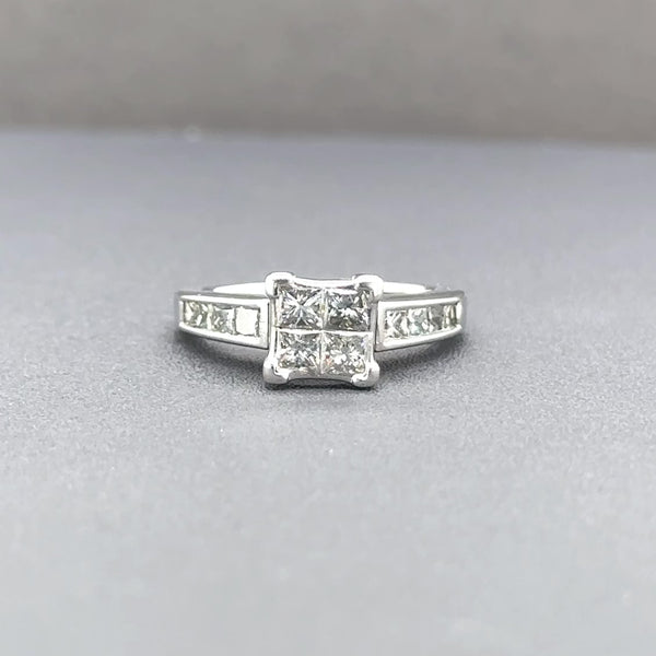 Estate 14K W Gold 0.95ctw I-J/SI1-2 Diamond Engagement Ring