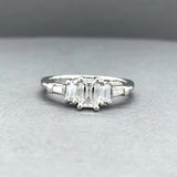 Estate Platinum 1.47ctw G-H/VS1-SI1 Diamond Eng. Ring