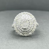 Estate 10K W Gold 1.58ctw Diamond Cocktail Ring