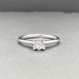 Bague en grappe de diamants Estate en or 18 carats W 0,24 ct H/SI2