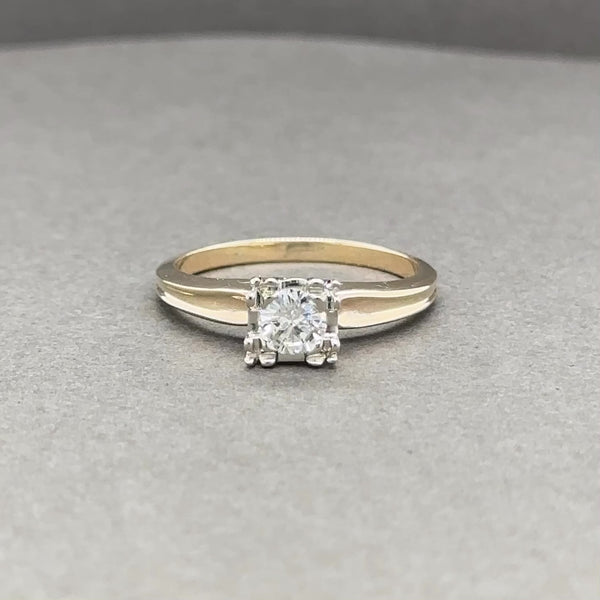 Estate 14K TT Gold 0.28ct H-I/VS1-2 Diamond Engagement Ring