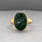 Estate 14K Y Gold 3.10ct Serpentine Intaglio Signet Ring