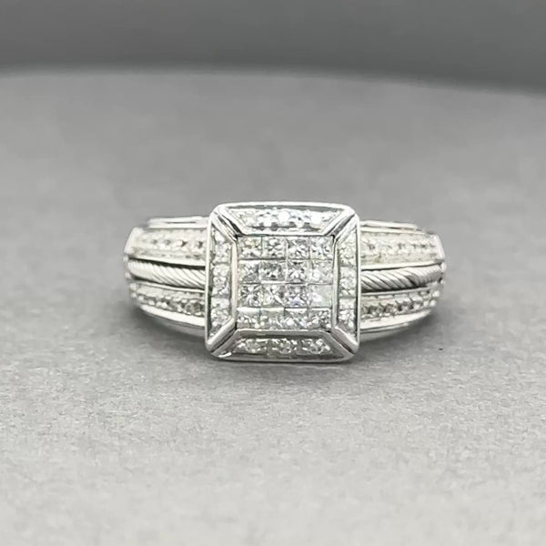 Estate Charriol 18K W Gold 0.29ctw Diamond Ring