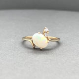Estate 14K Y Gold 0.66ct Opal & 0.04ctw Diamond Ring