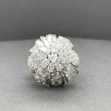 Estate Retro Platinum 7.59ctw D-G/VVS2-VS2 Diamond Cocktail Ring