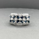 Estate 14K W Gold 1.08ctw Sapphire & 0.43ctw Diamond Ring